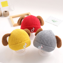 Baby hat autumn winter hair line hat 0-3 months 6 baby girl baby one year old cute pure cotton warm winter