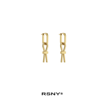 (Tan Songyun Siwen same model) RSNY line shape earrings female personality niche ins earrings Net red earrings