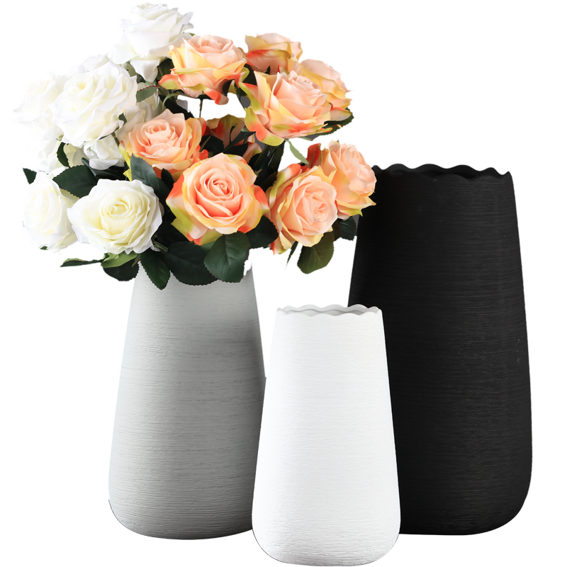 Nordic I and contracted flower vase furnishing articles sitting room flower arranging dried flower vase creative hydroponic ceramic European vase