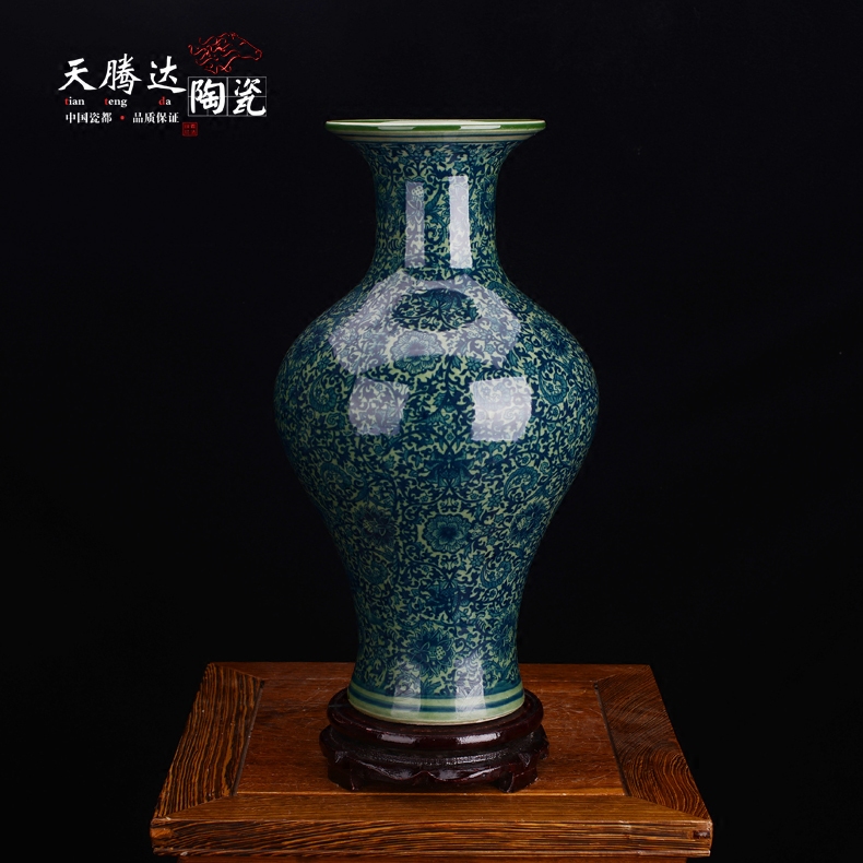 Jingdezhen Chinese antique porcelain ceramic vase TV ark adornment furnishing articles sitting room decoration flower arranging flowers