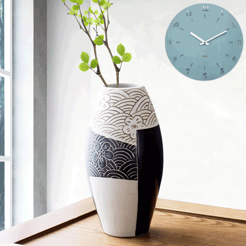 Ceramic vase furnishing articles three - piece suit I and contracted sitting room ground Ceramic flower arranging flower art decoration creative decorations