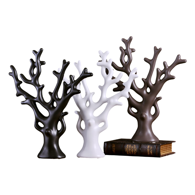Nordic creative home TV ark, wine porch place desktop ornaments rich tree ceramic decoration