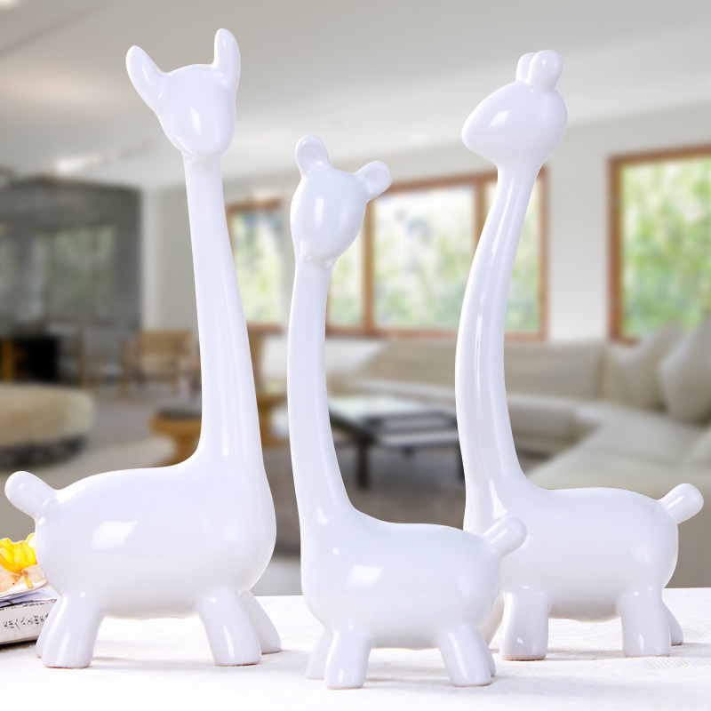 Modern living room TV cabinet furnishing articles home decoration wedding gifts ceramic handicraft three deer