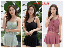 Snake Leather Swimsuit Woman 2023 Students Small breasts 2019 Winter new MM Soak Spa Split Small Fresh Swimsuit