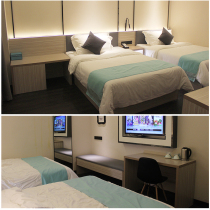 Express hotel Hotel Custom soft bag Bedside backboard Apartment-style rooms Standard rooms Big bed room Full set of furniture beds