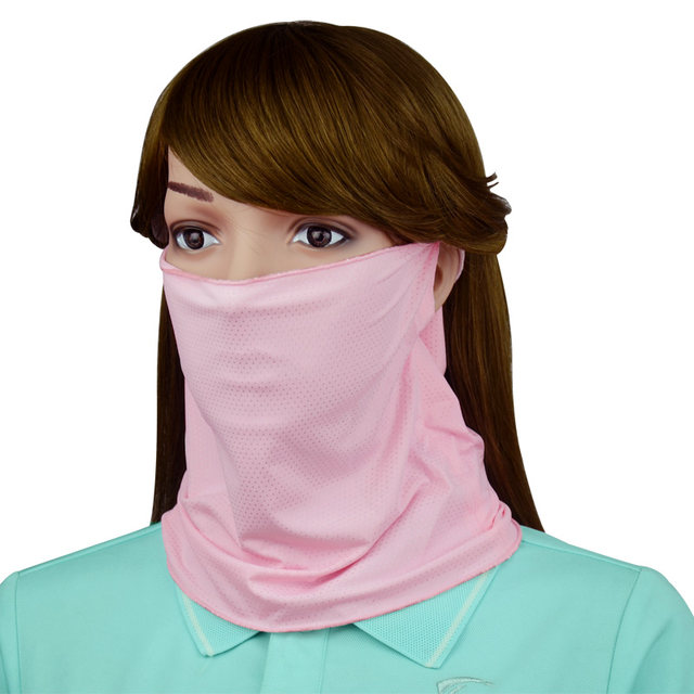 Summer golf sunscreen mask ice silk scarf sweat-absorbent mask breathable sunscreen scarf face towel