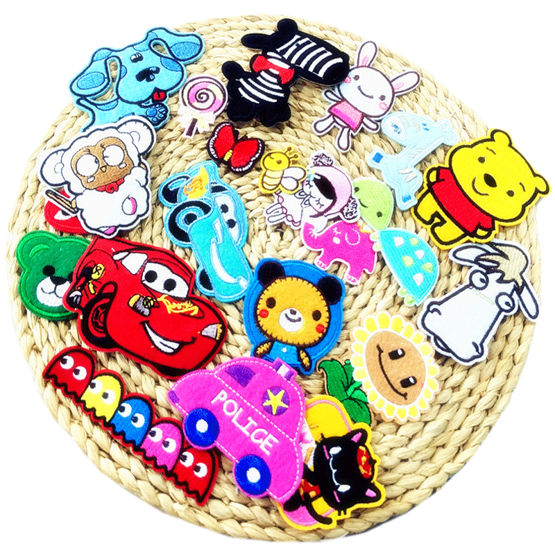 粘贴儿童卡通时尚布贴补丁贴破洞衣服牛仔裤贴花羽绒服贴布绣百搭