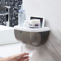 Punch-free toilet tissue box roll toilet paper tissue rack toilet household toilet paper rack paper tray