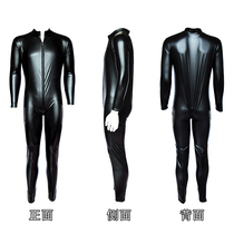 Domineering president conjoined leather clothes tight binding clothes sexy leather clothes sm sexy underwear for men and women with appliances for adults