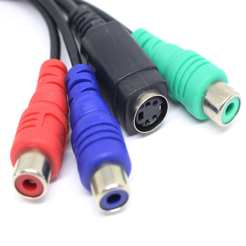 9-pin s-terminal to av cable s-terminal to component output cable video to card