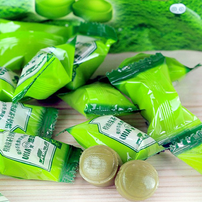 uha悠哈抹茶牛奶糖硬糖奶糖糖果牛奶糖休闲零食103g/袋