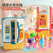 Childrens kitchen house refrigerator toy simulation boy girl 3-6 years old 5 puzzle early education Girl birthday gift