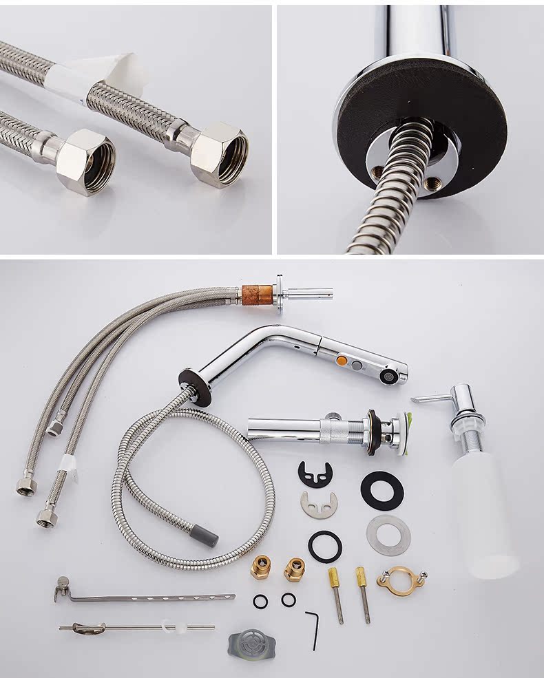 科勒kohler 希尔维脸盆龙头冷热龙头抽拉式皂液器 k-45758t.