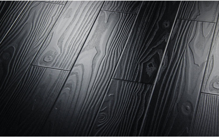 个性黑白色大自然绿色家用卧室复古地暖强化复合木地板12mm 特价