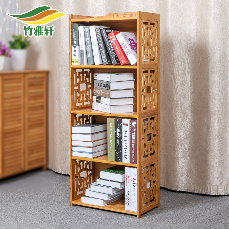 竹雅轩楠竹书架中式复古书柜sgcsg0220