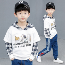 Boys childrens sweatshirt 2021 Spring and Autumn New Chinese big boy coat boy Korean hooded jacket foreign style