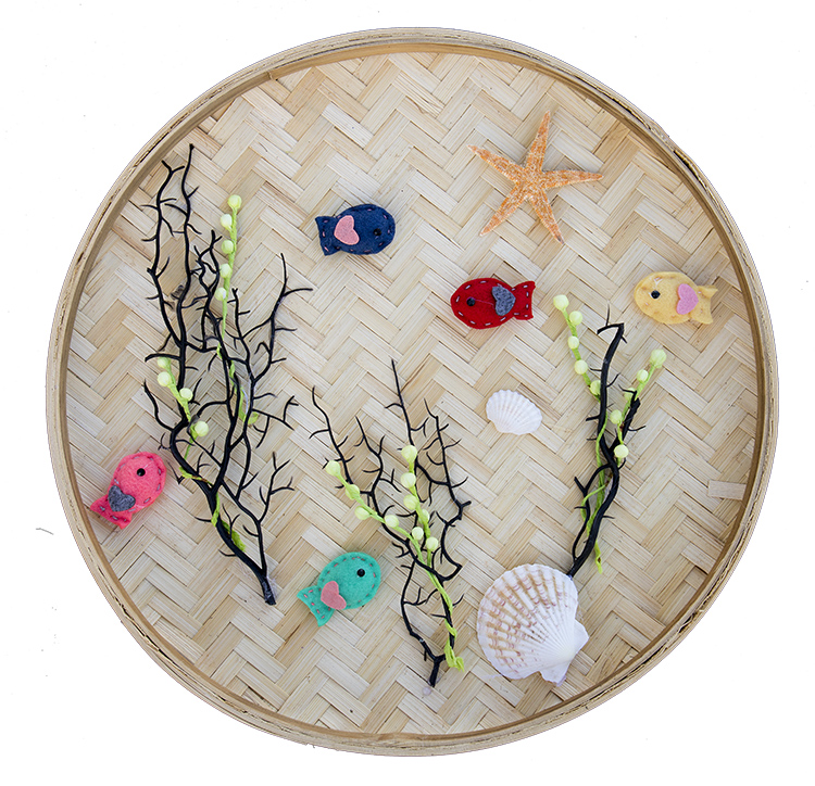 幼儿园区角装饰竹编吊饰簸箕笸箩美术室画画创意作品挂饰竹盘diy