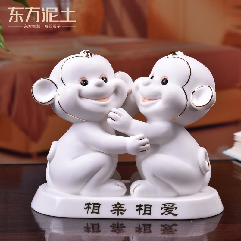 Oriental soil creative ceramic wedding gifts to the bride girlfriends memorable JiLian desktop decoration furnishing articles, gifts