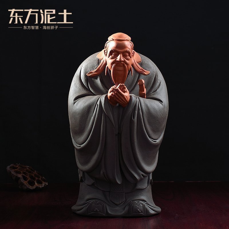 Oriental clay ceramic Confucius furnishing articles its craft supplies creative study elder head festival gift