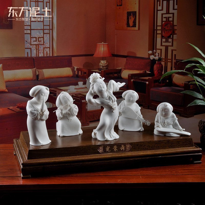 Oriental soil dehua white porcelain its art collection sitting room of Chinese style household furnishing articles/dress dance D44-29