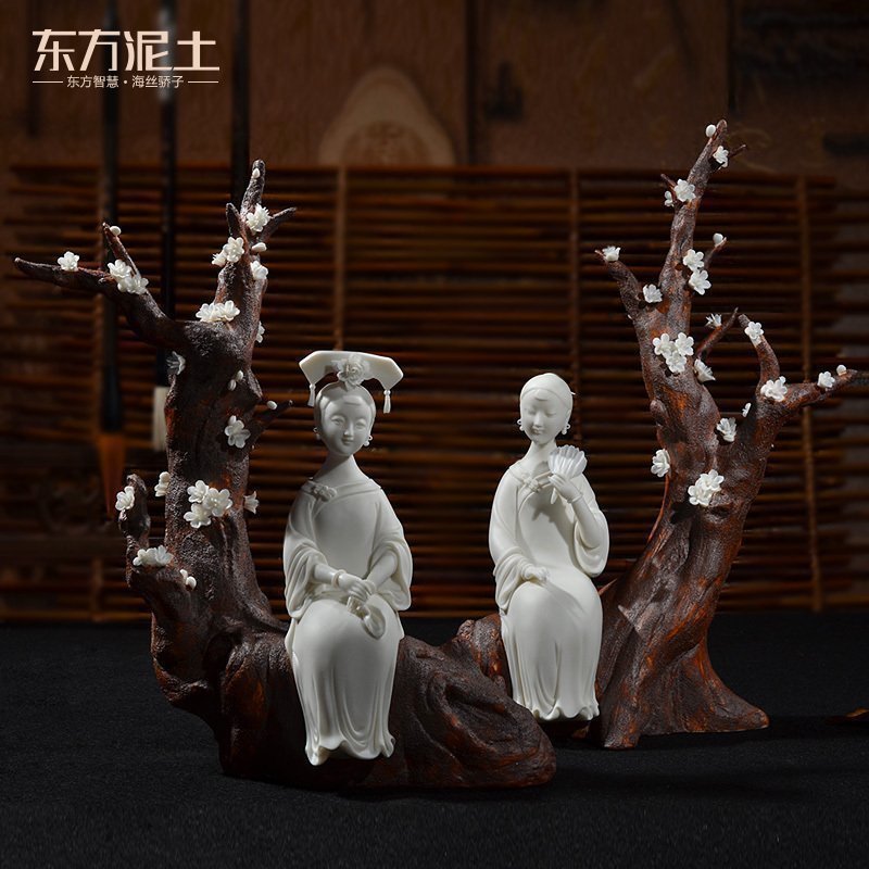 The east mud dehua white porcelain ceramic its art furnishing articles sitting room TV ark, home decoration/fragrance