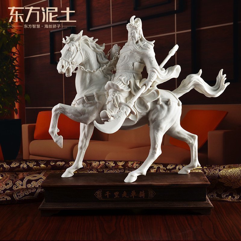 The east mud dehua white porcelain horse furnishing articles rich ancient frame its art creative office/li for performers