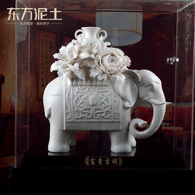 Oriental soil dehua white porcelain its art Chinese sitting room adornment is placed/wealth and auspicious D02-45