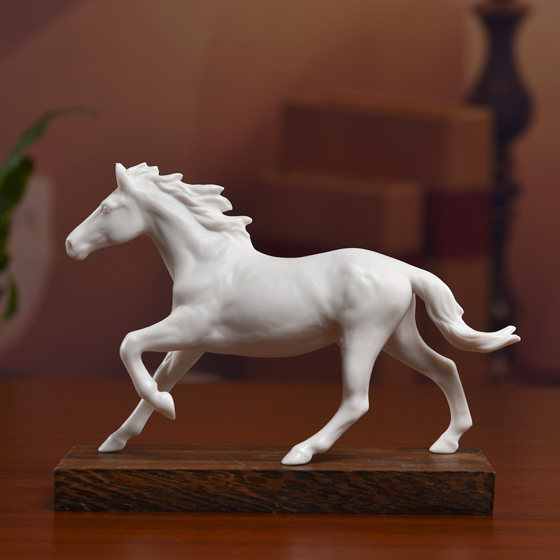 The east mud creative ceramic horse process small place office desktop rich ancient frame of I sitting room adornment
