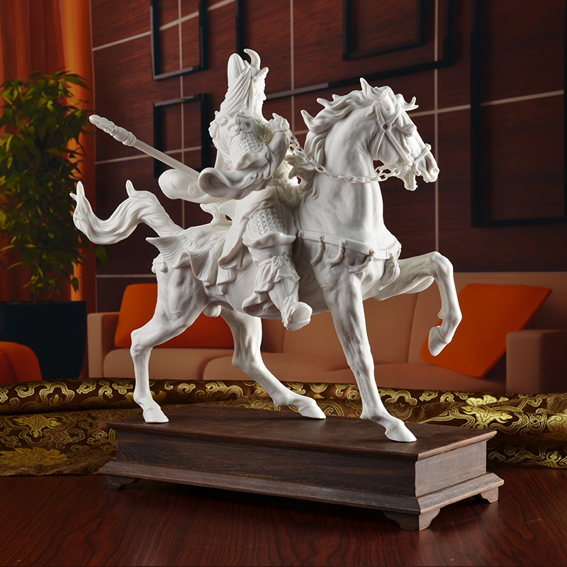 The east mud dehua white porcelain horse furnishing articles rich ancient frame its art creative office/li for performers