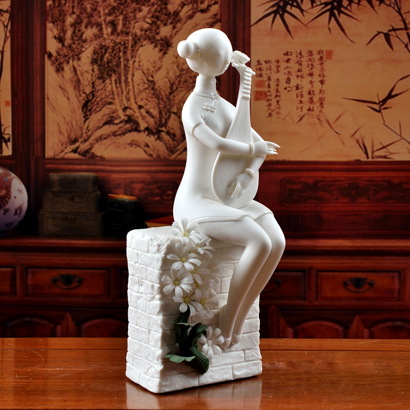 Oriental soil dehua white porcelain its art creative Chinese sitting room adornment is placed/sound D49-120