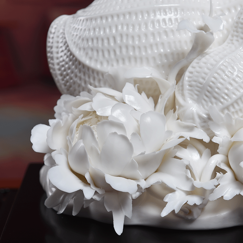 Oriental clay ceramic flower manual its handicraft decorative furnishing articles version into gifts/prosperous life