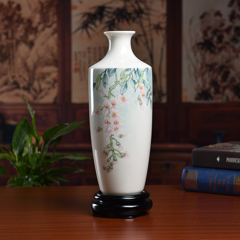 Oriental clay ceramic vase hand - made art of Chinese style classical vase sitting room adornment is placed/spring, summer, autumn and winter