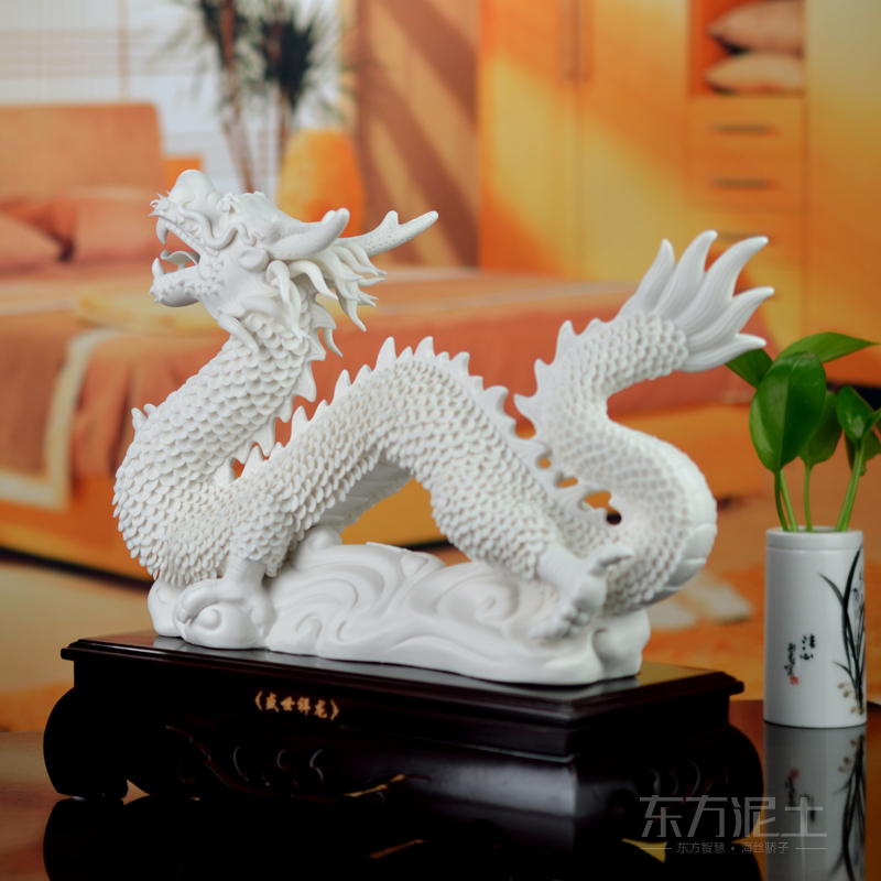 Oriental soil dehua white porcelain its in the sitting room porch ceramic furnishing articles/ShengShiXiang dragons D02-21