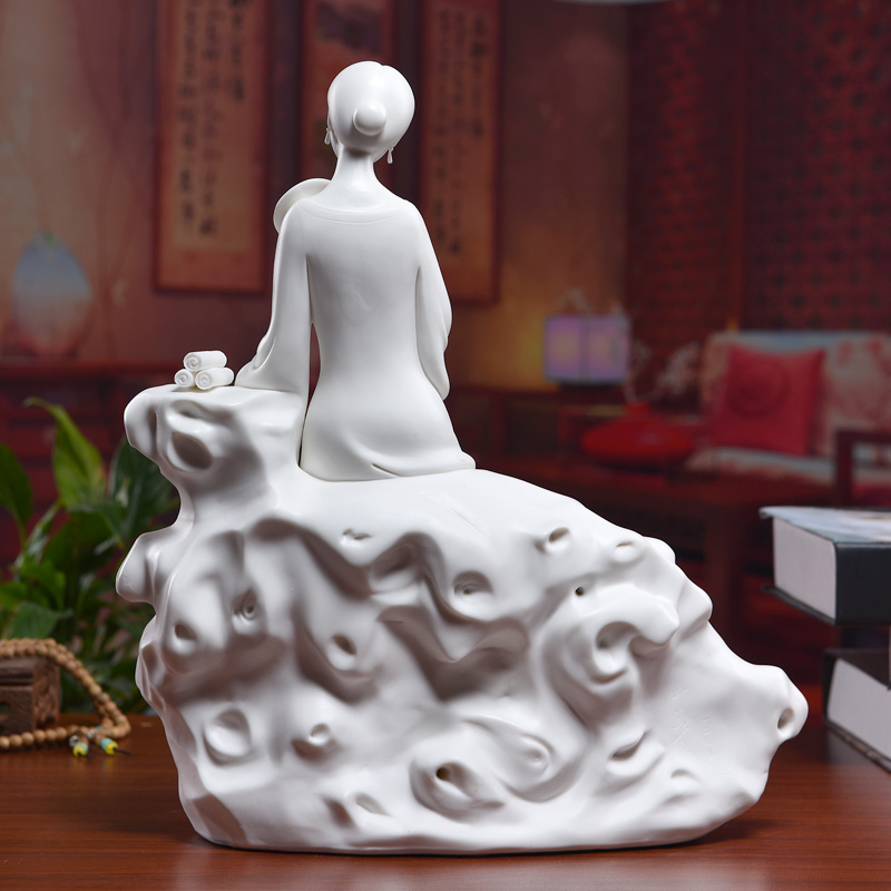 Oriental Chinese style classical soil ceramic beauty place Chinese wind home sitting room adornment/shallow, Alan