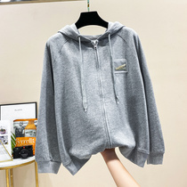 Wheat ear standard hooded sweater coat female tide ins Autumn New Korean loose student coat foreign cotton cardigan