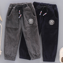 Boy Pants 2021 Autumn Winter New Childrens Baby Casual Pants 4 Year Old 3 Children Light Core Suede Trousers 5 Plus Suede Tide 6