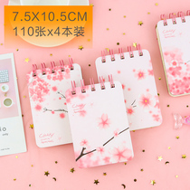 Portable coil book nurse pocket notebook mini memo notepad college students cute portable English word book thick sticky book girl hipster small note book custom