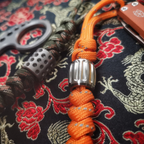 Titanium Alloy Knife Pendant Pumpkin R groove type Mihole griddle Rope Hanging Pendant Hand Electric Bifacial Life Double Arc Necklace Pendant