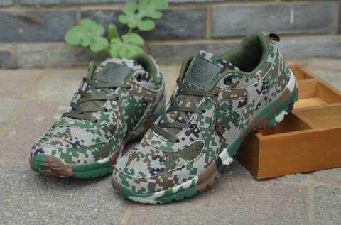 夏季空军迷彩运动鞋海军蓝色跑步鞋男鞋数码女军鞋林地训练慢跑鞋