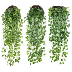 Artificial Plant Vines Wall Hanging Rattan Leaves Branches O