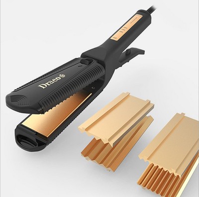 陶瓷直发电夹板可调温换板三合一波浪拉直卷两用蓬松须大小玉米烫