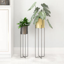 Nordic Indoor Flower Shelf Home Balcony Decorate Shelving Shelf Iron Art Living Room Minima Flower Pot Plant Flower Shelf Green Lori