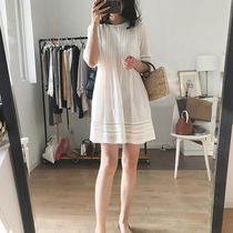 claudie pasey2021 Summer new one-piece dress with slim loose white snowspun little sub-temperament