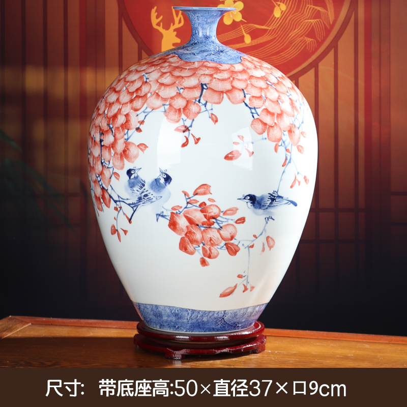 Master hand - made vases furnishing articles of jingdezhen ceramics flower arranging dried flowers sitting room manual home decoration arts and crafts