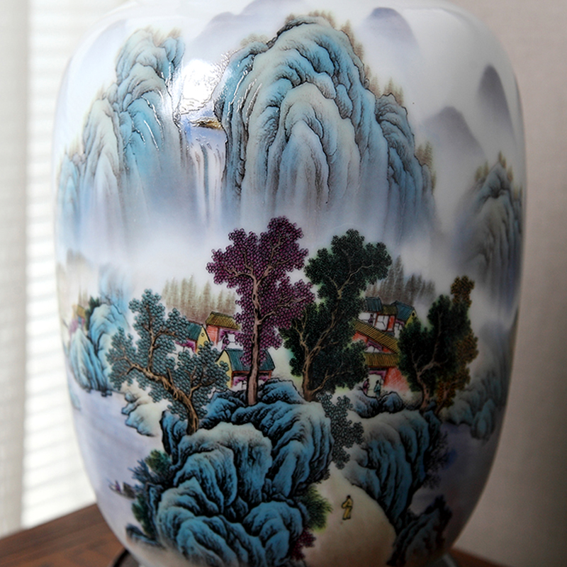 Jump the 】 household act the role ofing is tasted jingdezhen ceramics vase furnishing articles creative flower arrangement sitting room restaurant decorative arts and crafts