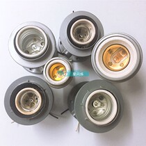 Screw lamp cap E27E40 screw head lamp holder size through small three-way mercury lamp cap ceiling flat cast iron hanging type