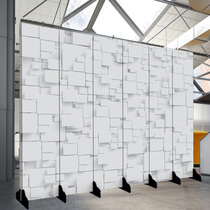 3D Cubic white Abstract Tetris screen partition Fashion Living Room Cloth Art Beauty Salon Y Anchor Live Background Wall
