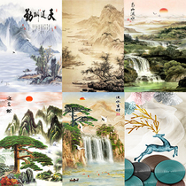 Landscape lotus flower modern Chinese flowers open rich and expensive massive tuku vertical map