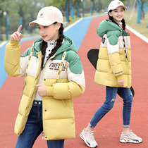 Contrast color gradient cotton clothes girl 2019 winter clothes New products Korean ins middle school students thickened Net Red Bread cotton clothes tide