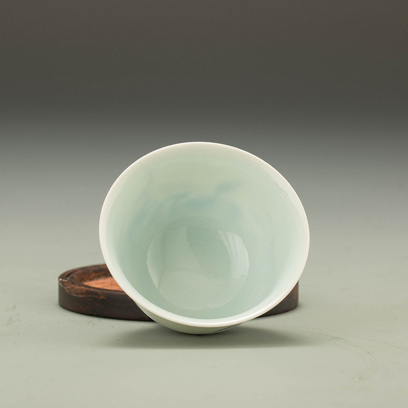 腾晟茶具 珠明料仿王步花鸟若琛杯 60ml 庭兰景德镇手绘青花瓷器_爱酷